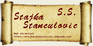 Stajka Stančulović vizit kartica